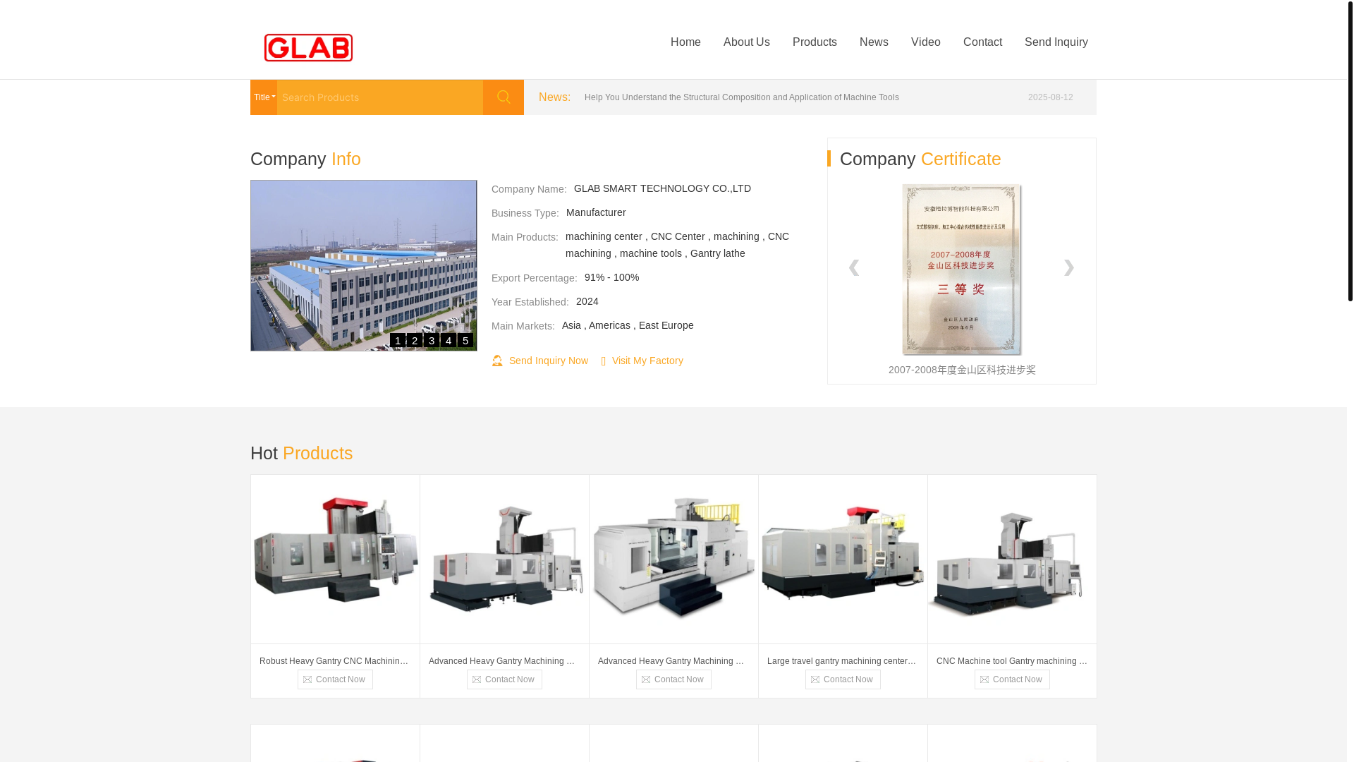 website screenshot of https://glabcnc.com/
