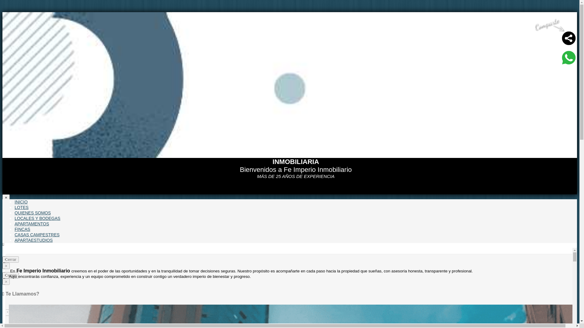 website screenshot of https://feimperioinmobiliario.com/