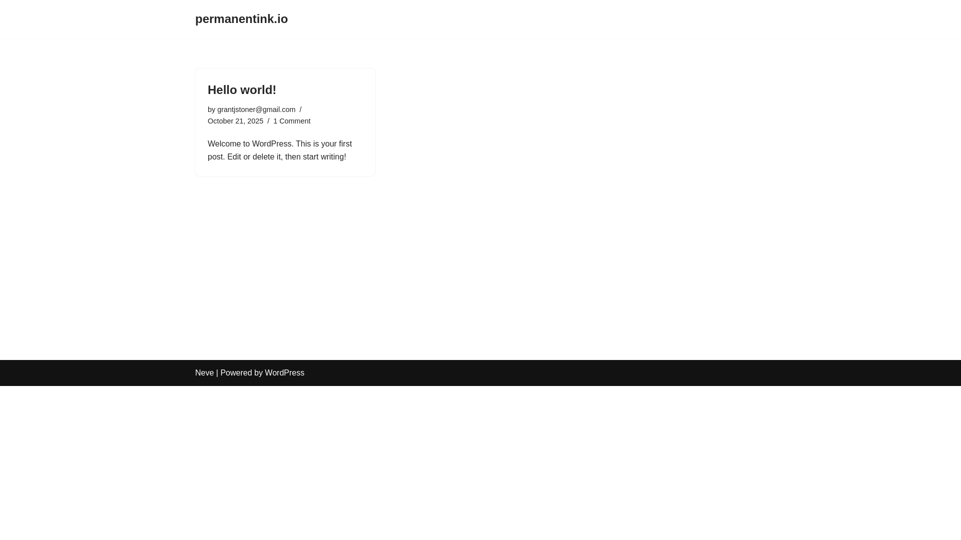 website screenshot of https://permanentink.io/
