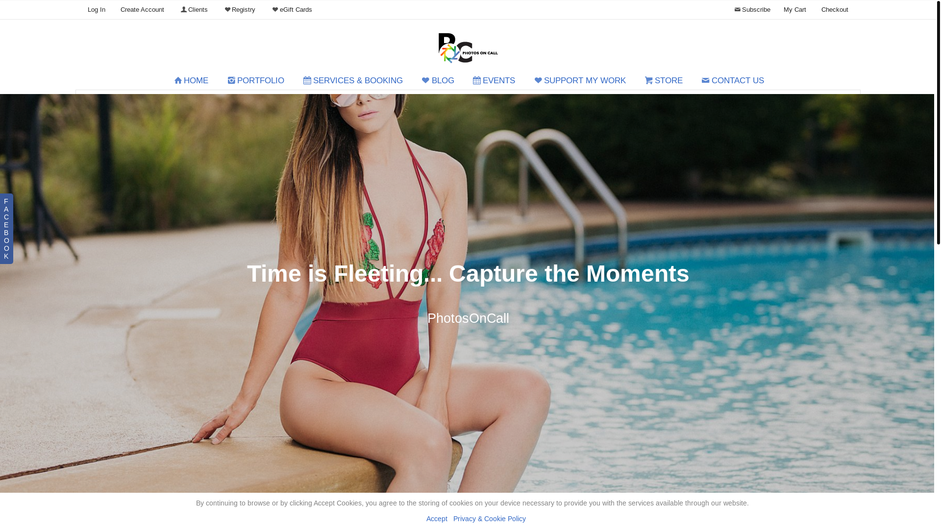website screenshot of https://photosoncall.com/