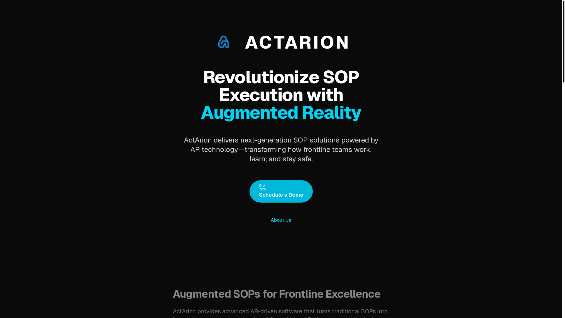 website screenshot of https://actarion.com/