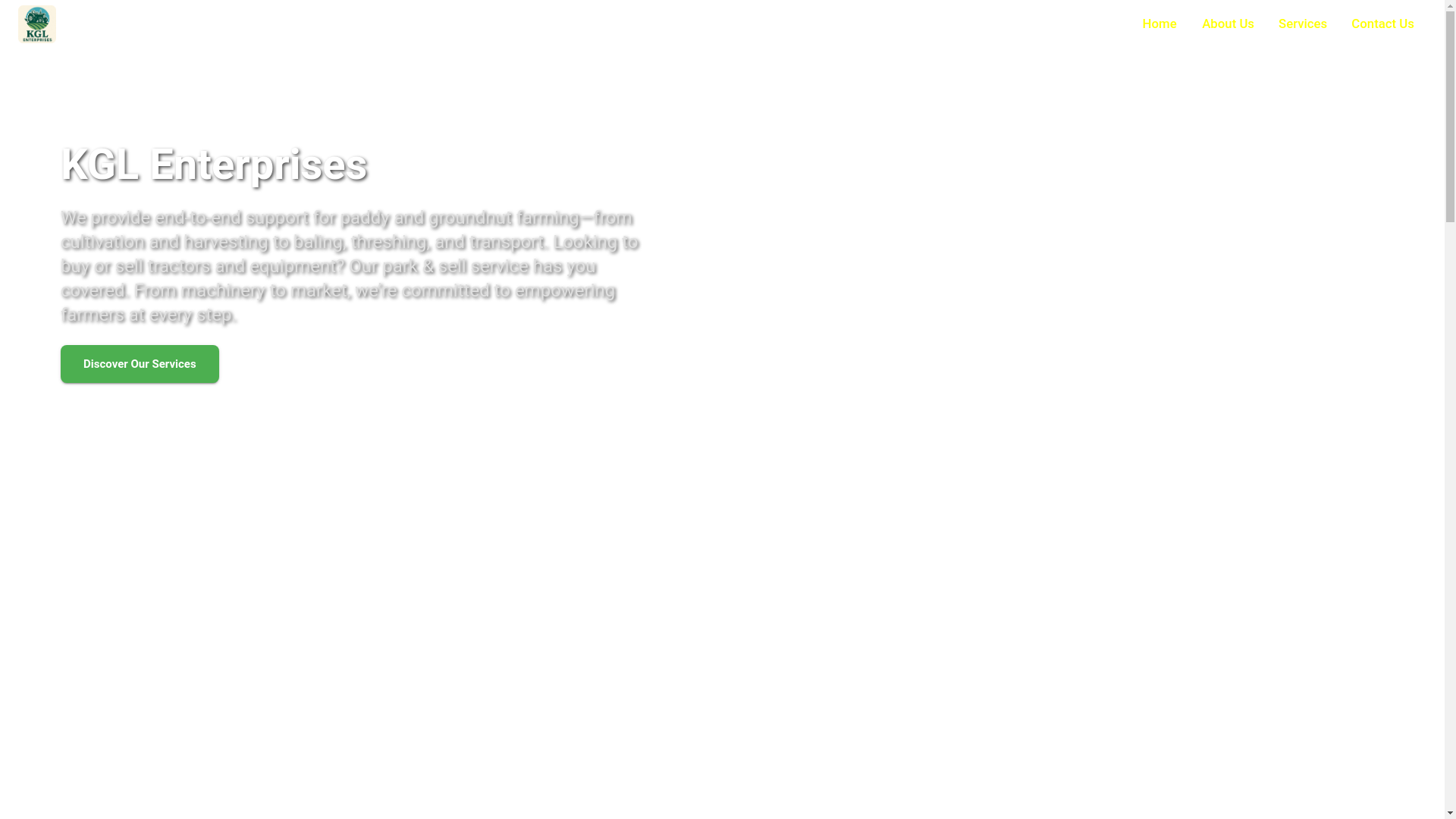 website screenshot of https://kglenterprises.in/