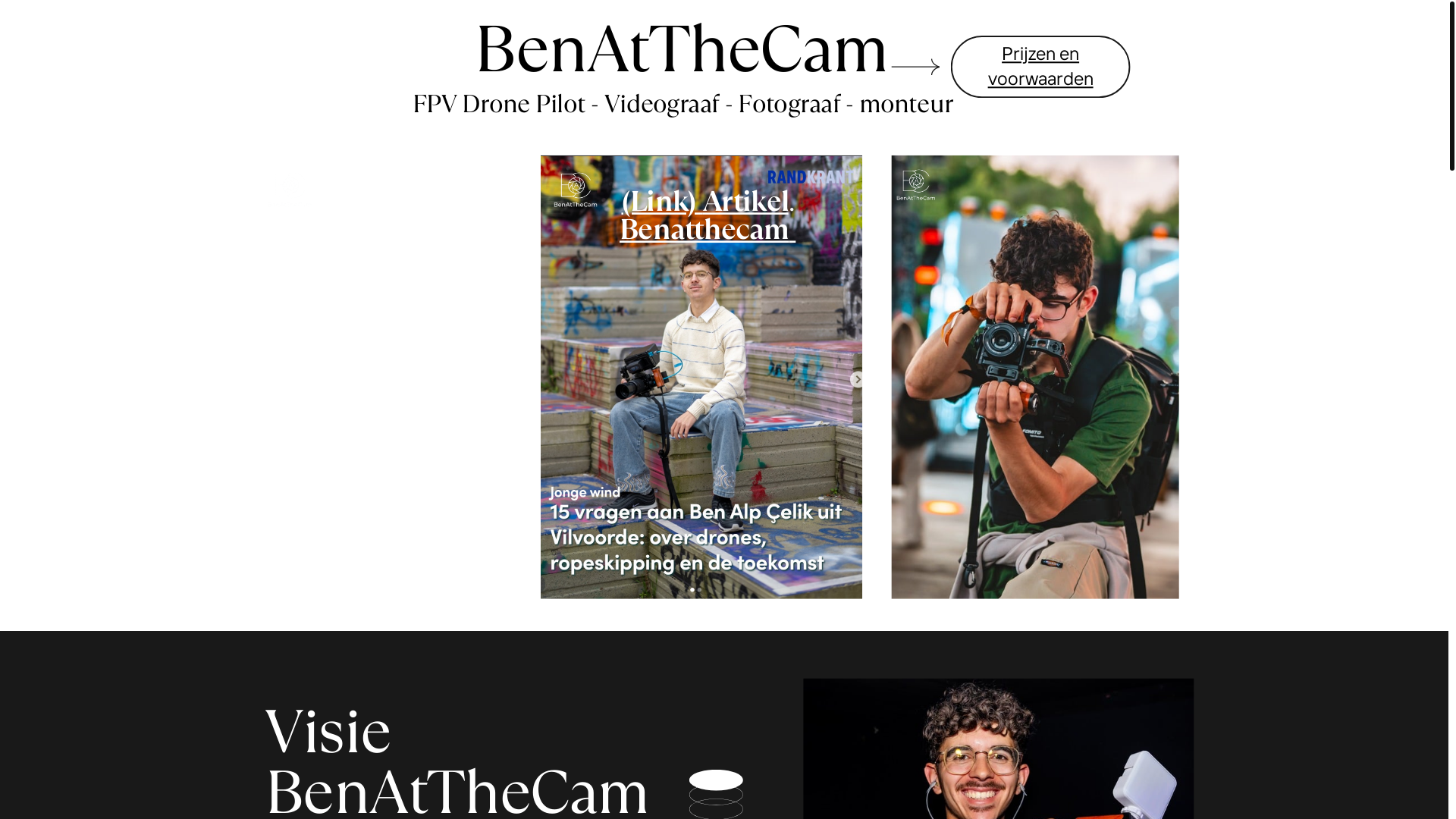 website screenshot of https://benatthecam.com/