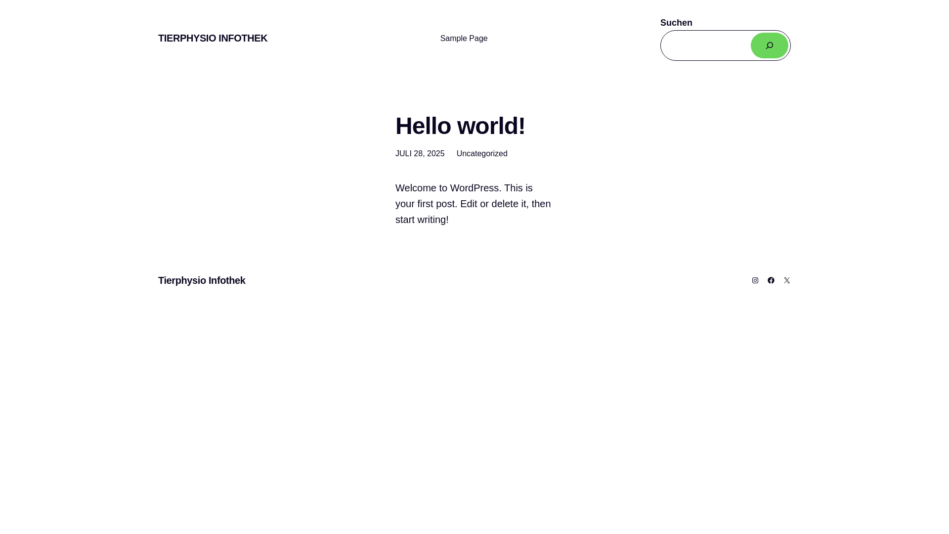 website screenshot of https://tierphysioinfothek.com/