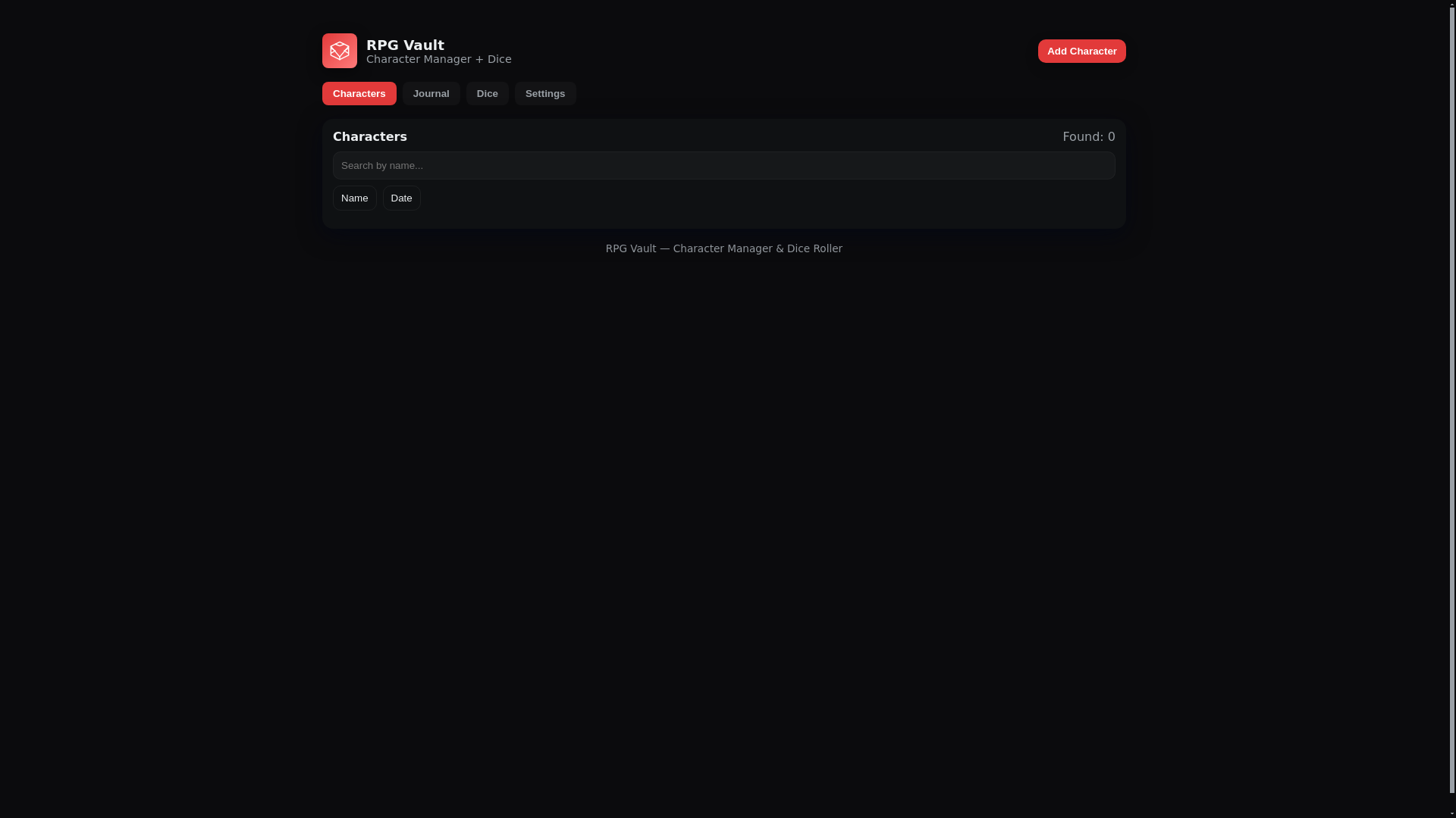 website screenshot of https://rpgvault.pages.dev/