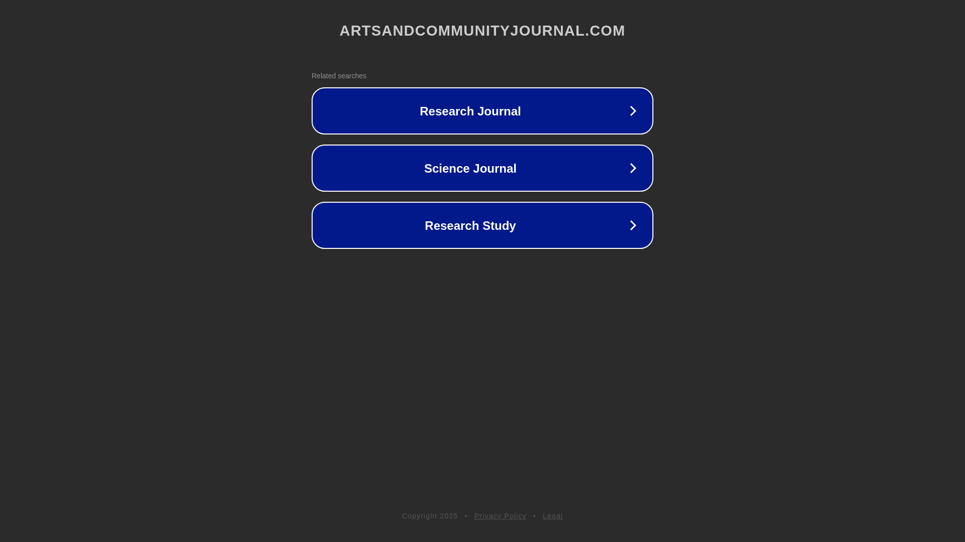 website screenshot of https://artsandcommunityjournal.com/