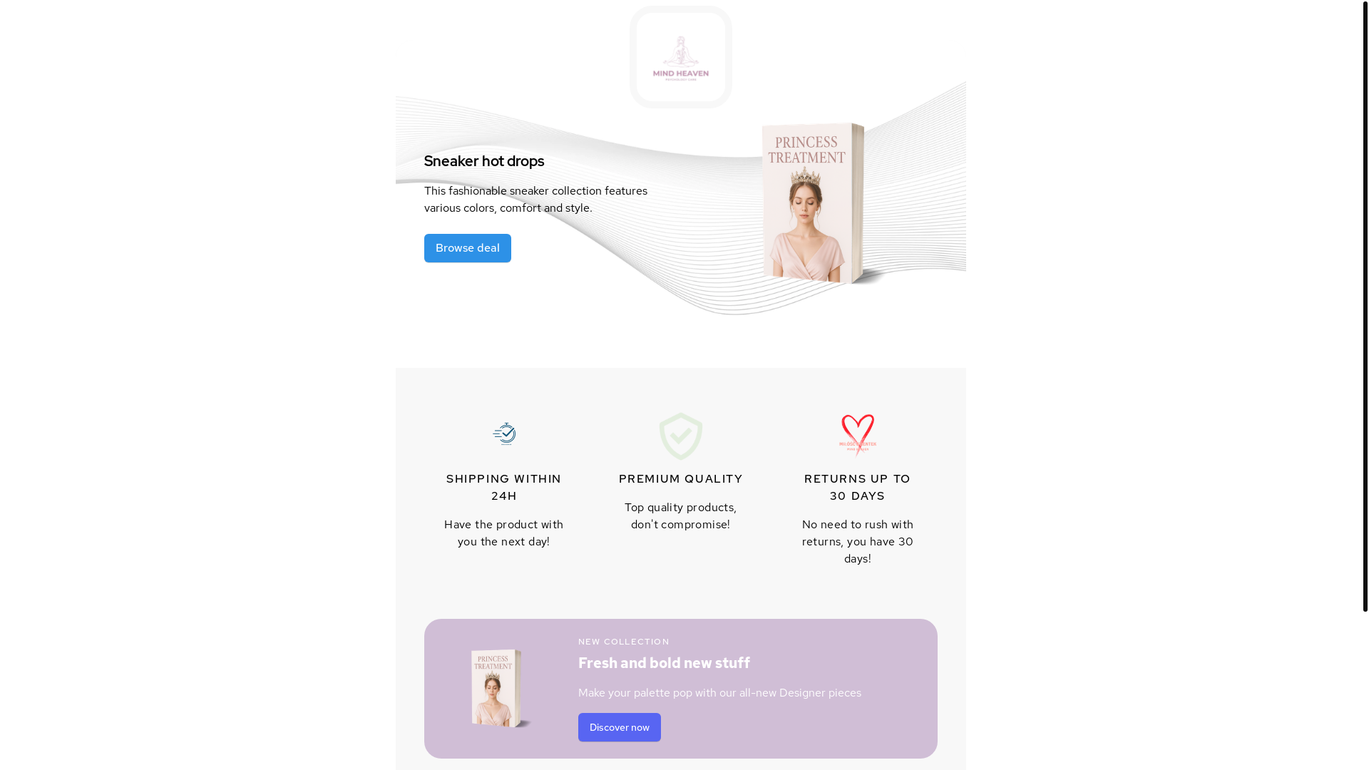 website screenshot of https://mindheaven.com.pl/