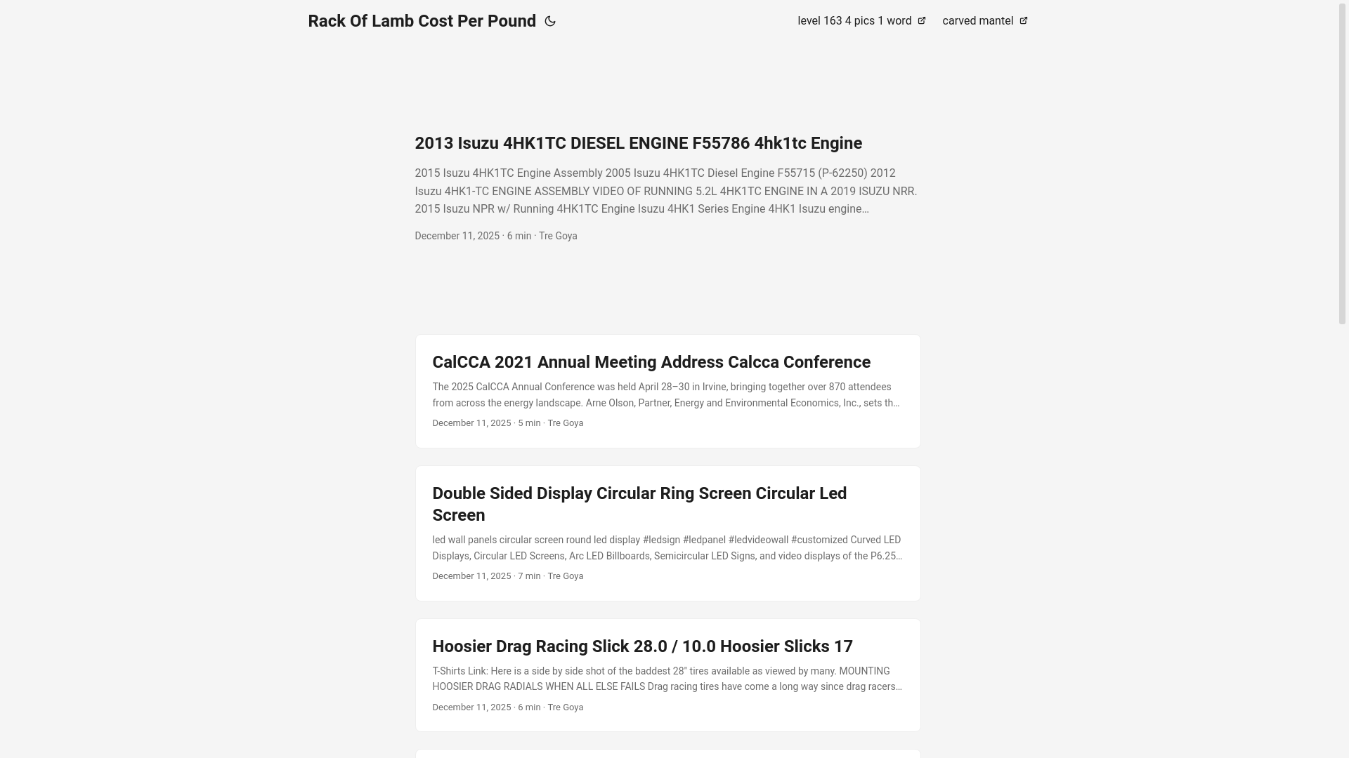 website screenshot of https://rackoflambcostperpound.pages.dev/