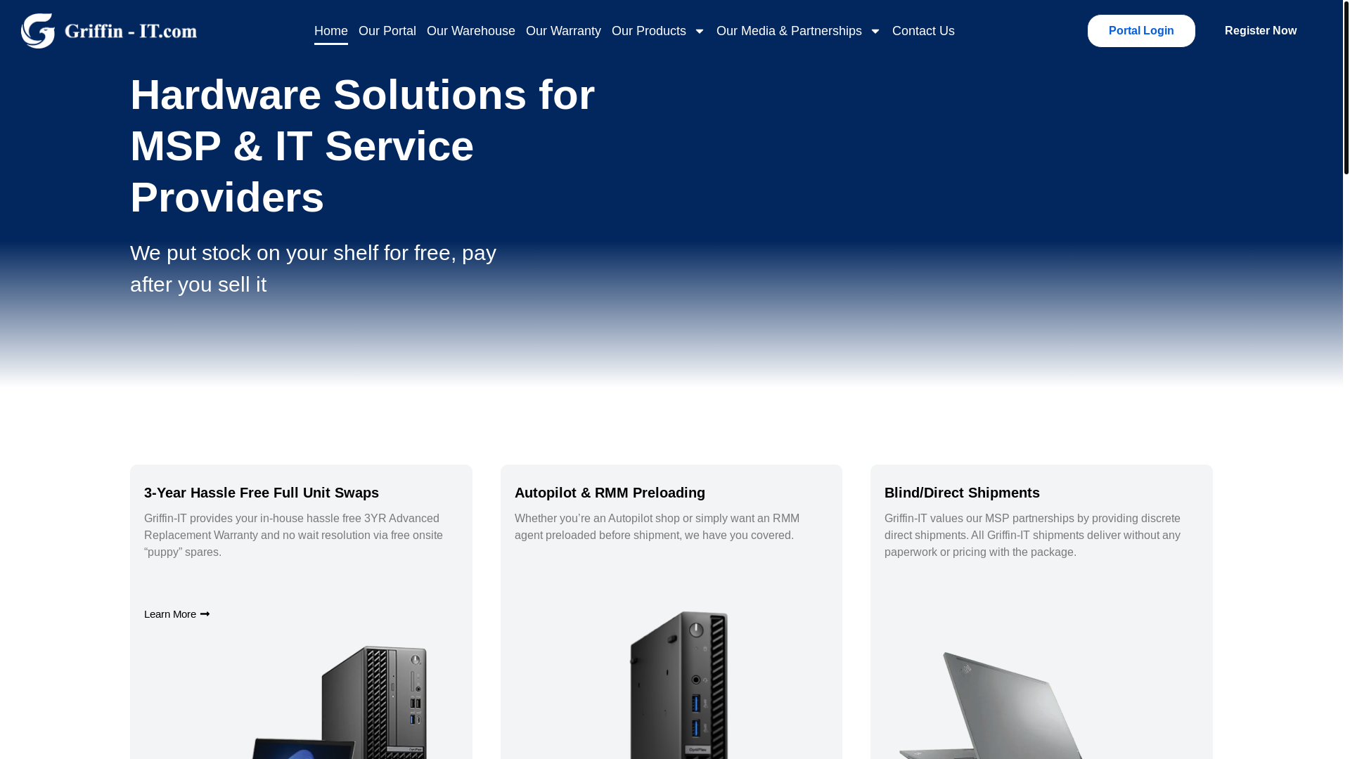 website screenshot of https://usegriffin-itco.com/