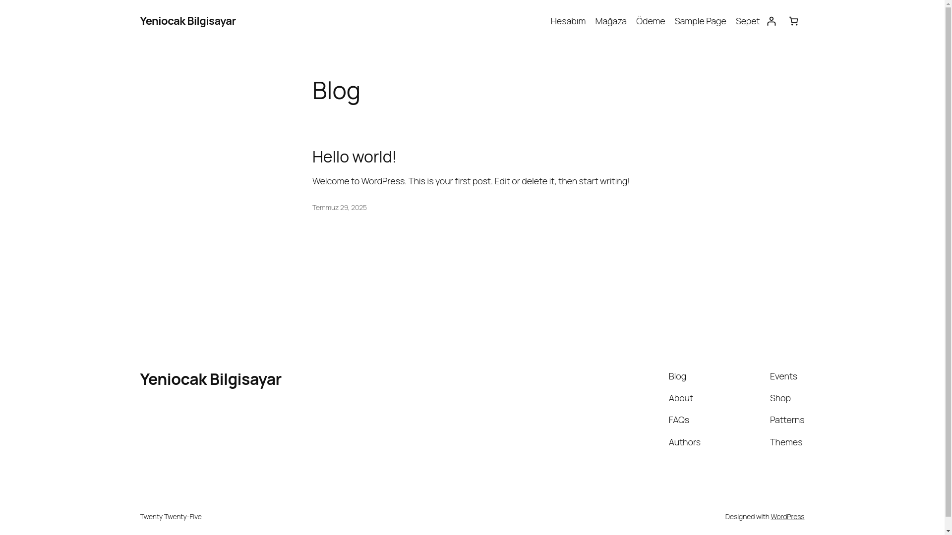 website screenshot of https://yeniocakbilisim.com.tr/