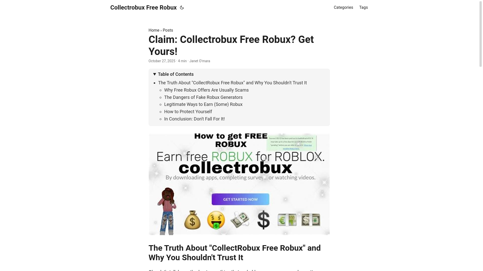 website screenshot of https://collectrobux-free-robux.pages.dev/