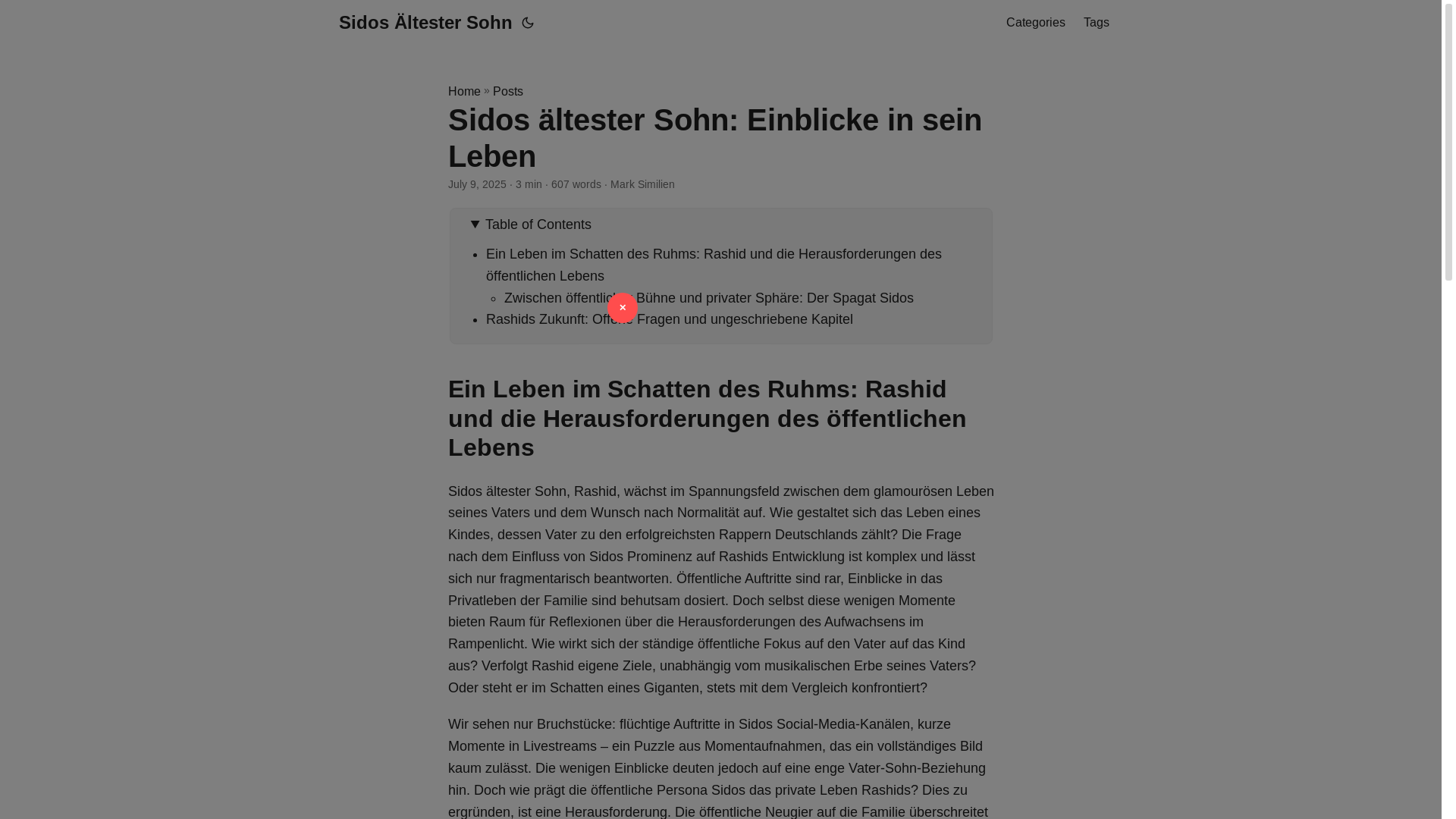 website screenshot of https://sidos-altester-sohn.pages.dev/