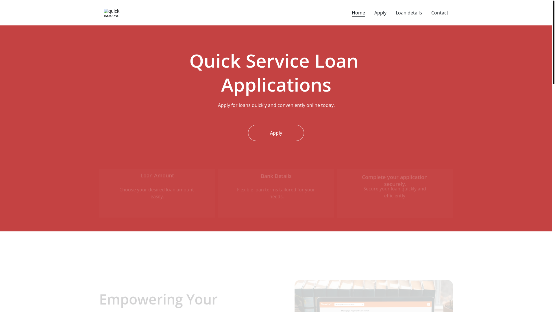 website screenshot of https://quickloanservice.loans/
