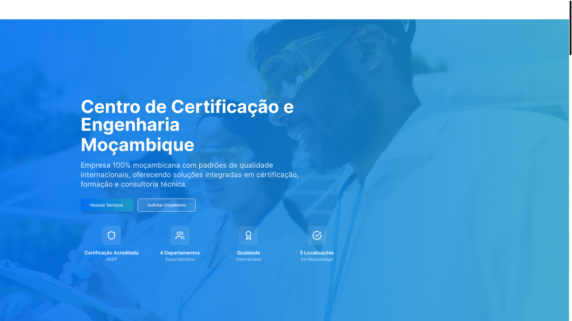 website screenshot of https://ccemocambique.com/