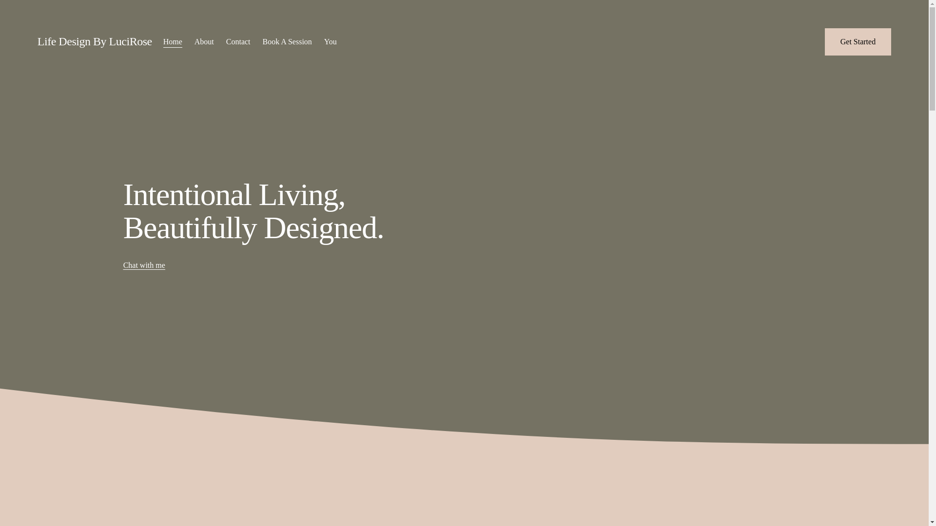 website screenshot of https://lifedesignbylucirose.com/
