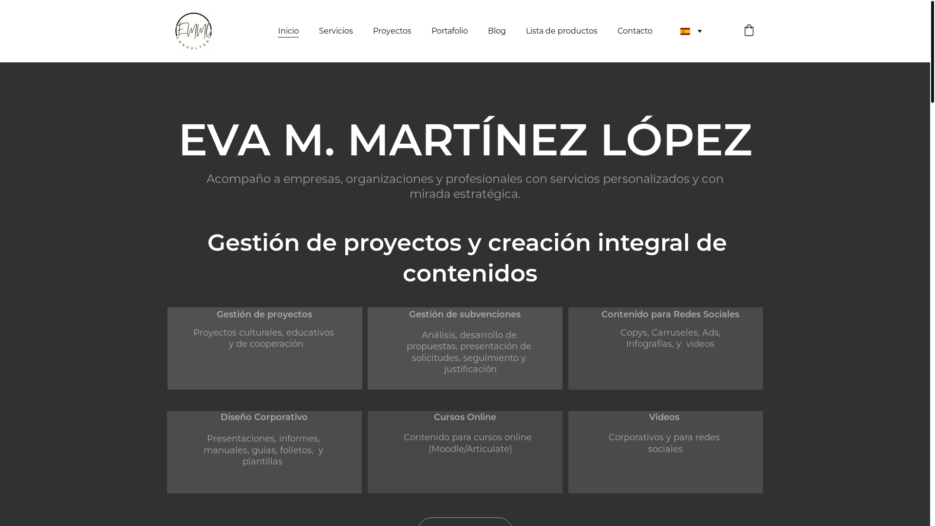website screenshot of https://evammartinezlopez.com/