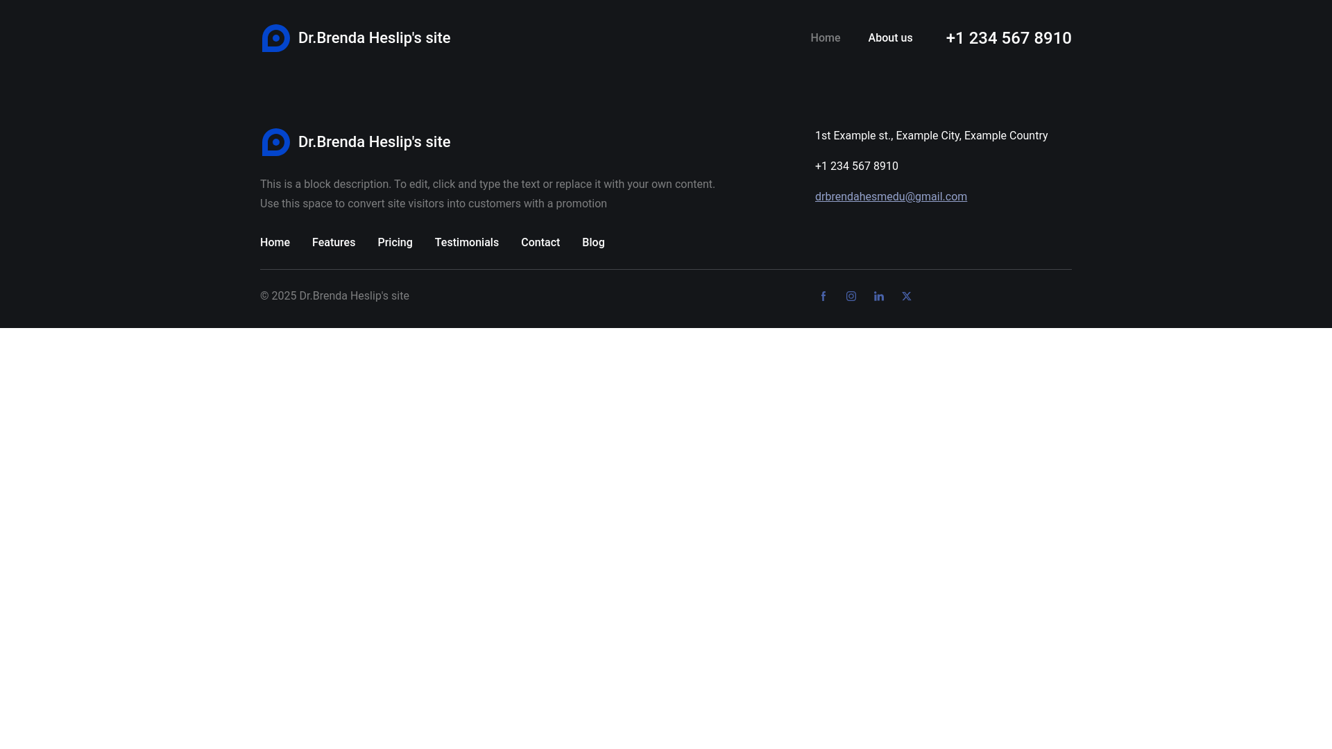 website screenshot of https://drbrenda-heslipsprofessionalprofilewebsitemedu.com/