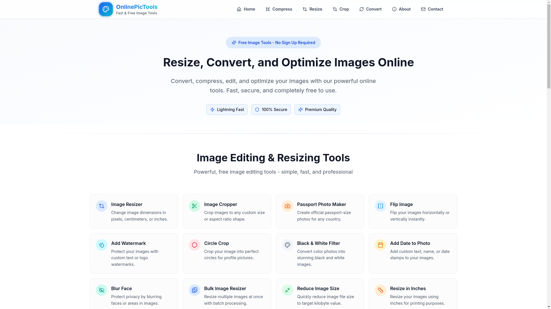 website screenshot of https://onlinepictools.com/