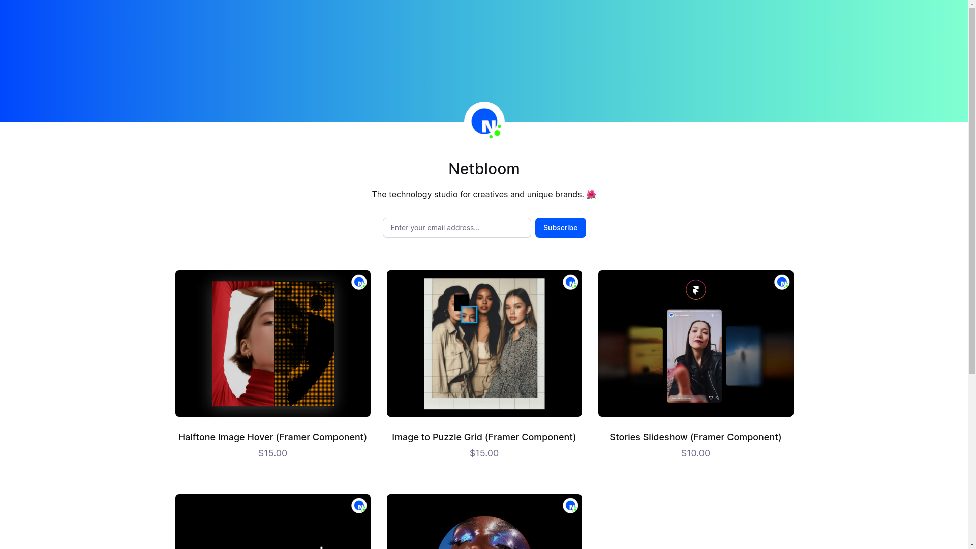 website screenshot of https://netbloom.pages.dev/