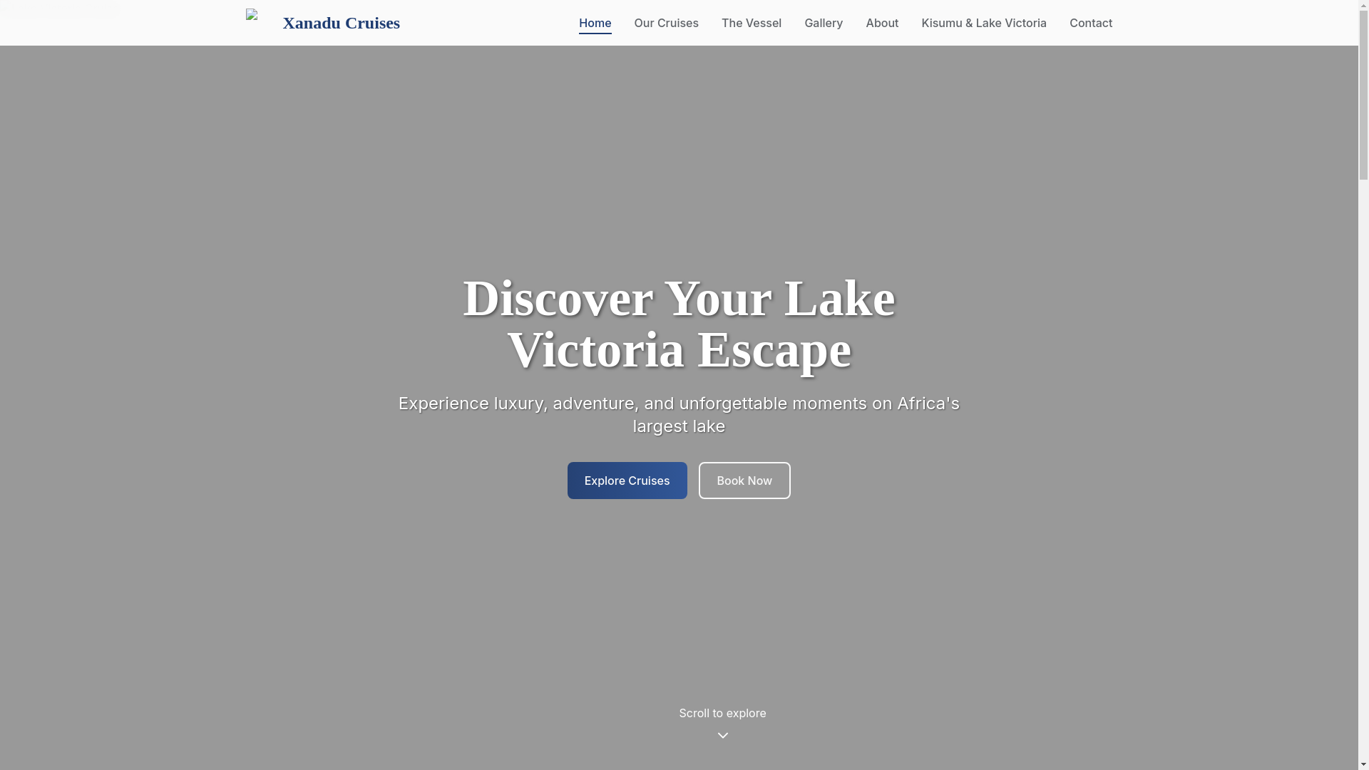website screenshot of https://xanaducruises.co.ke/