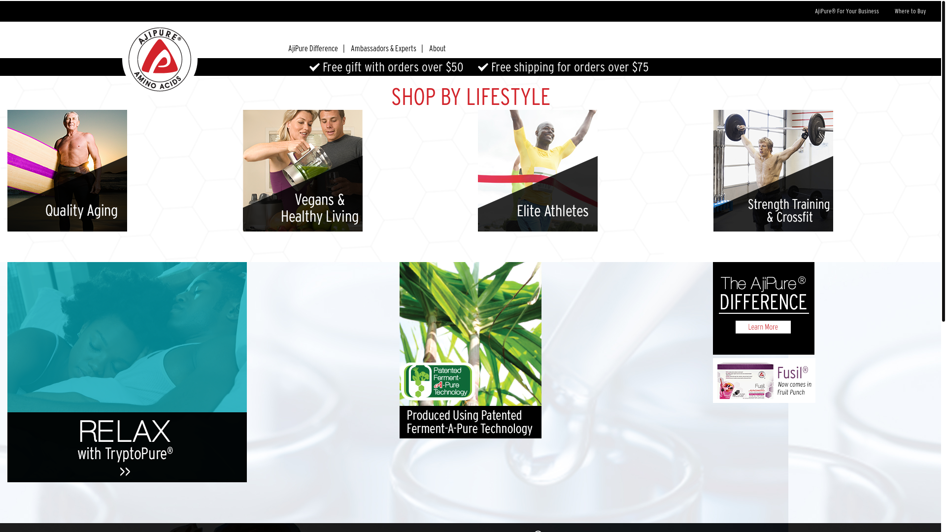 website screenshot of https://ajipure-com.pages.dev/