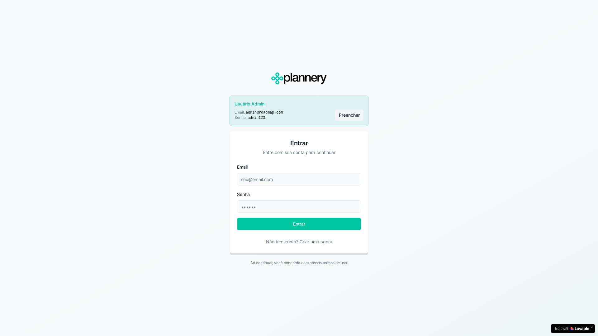 website screenshot of https://plannery.com.br/