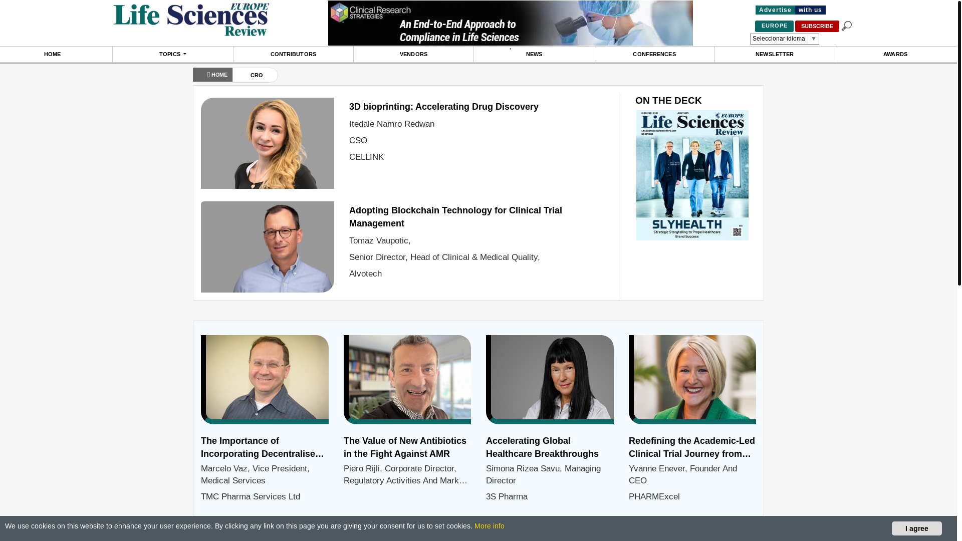 website screenshot of https://cro-europe.lifesciencesrevieweurope.com/