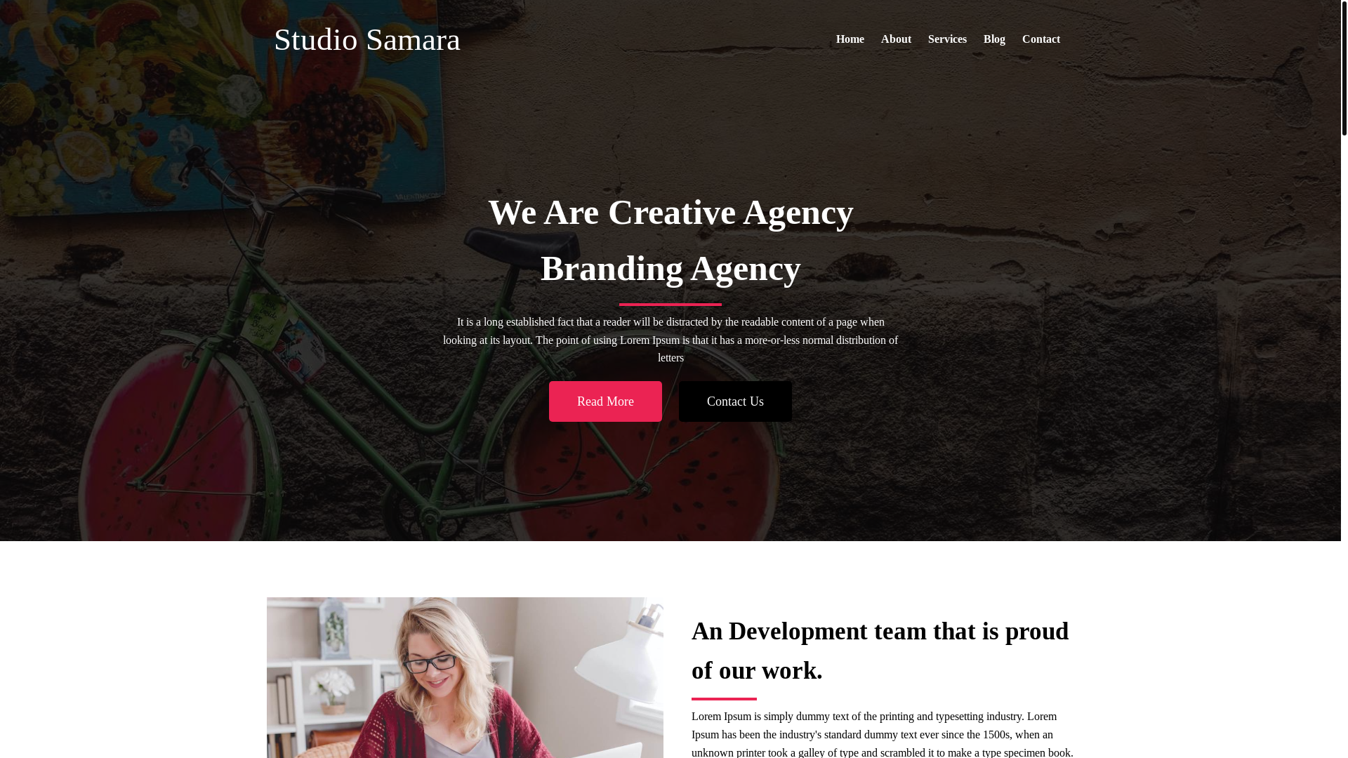 website screenshot of https://studiosamara.com.br/