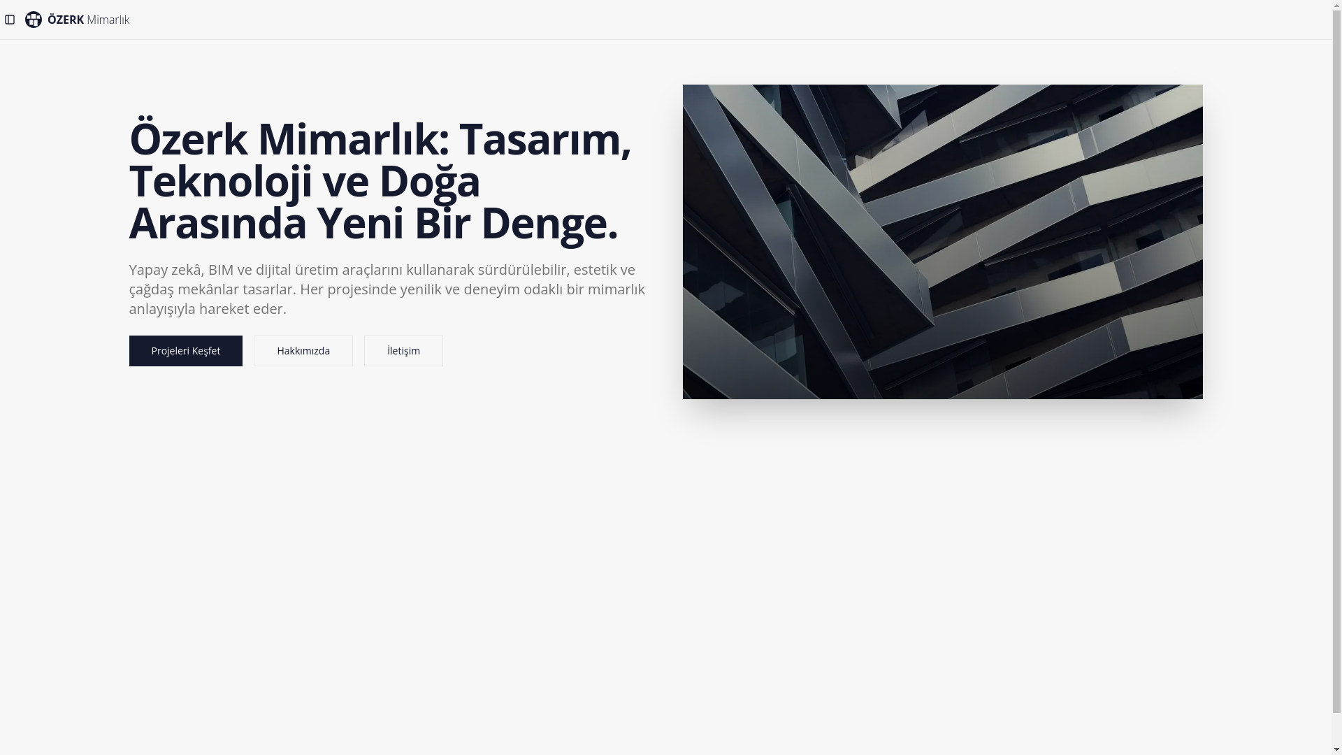 website screenshot of https://ozerkmimarlik.com.tr/