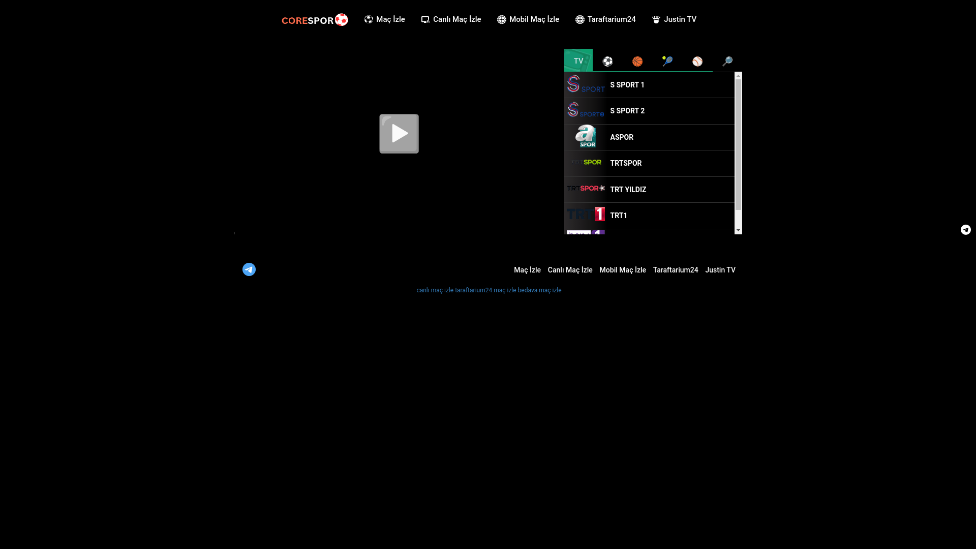 website screenshot of https://taraftariumnet1.in/