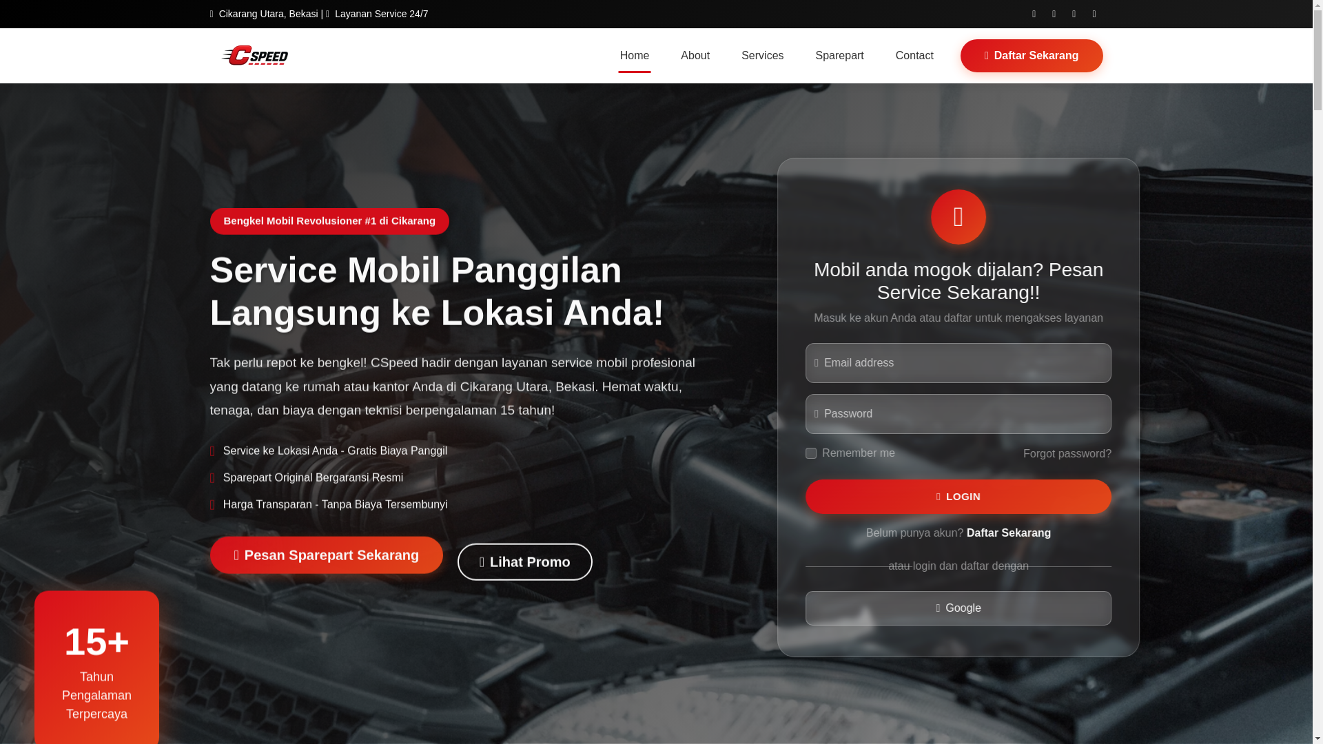 website screenshot of https://cspeed.id/