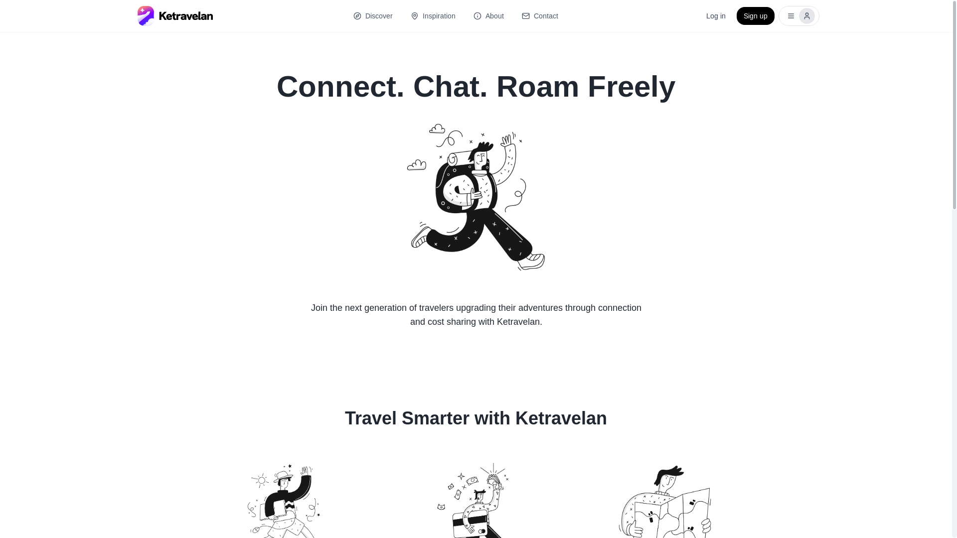 website screenshot of https://ketravelan-client.pages.dev/