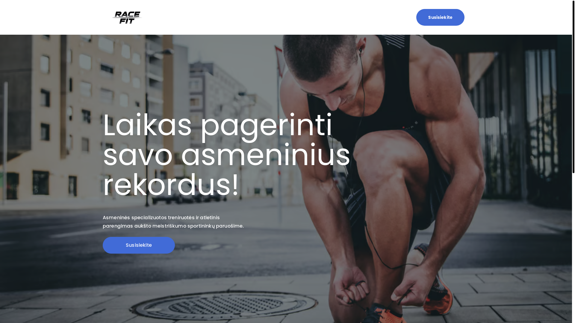website screenshot of https://racefit01.lt/