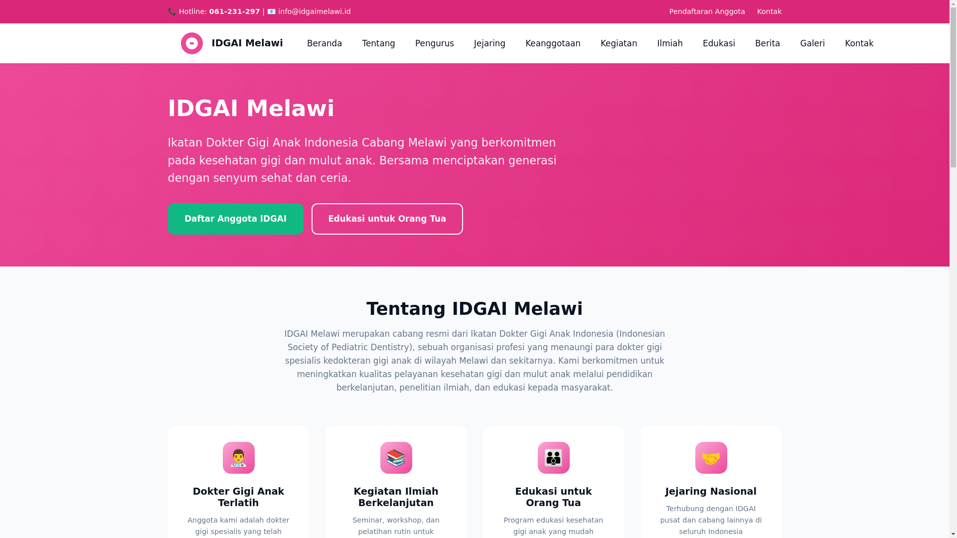website screenshot of https://idgaimelawi.id/