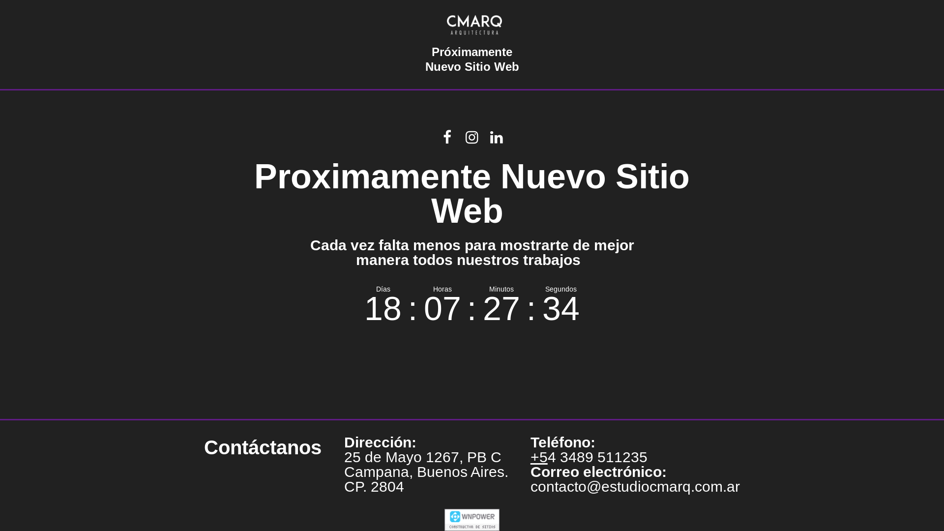 website screenshot of https://estudiocmarq.com.ar/