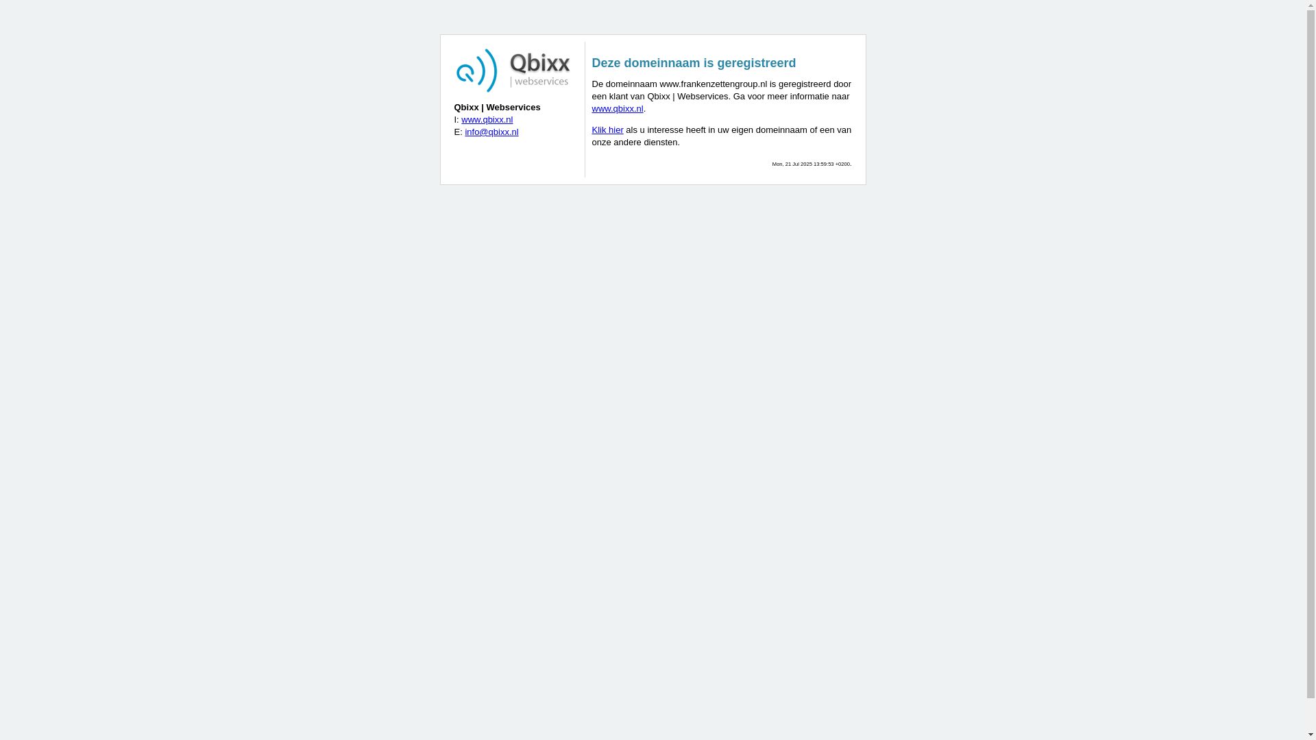 website screenshot of https://frankenzettengroup.nl/