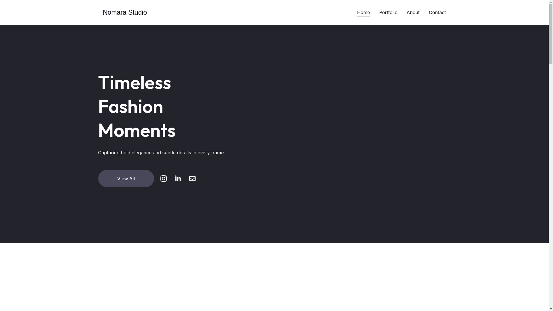 website screenshot of https://nomarastudio.com/