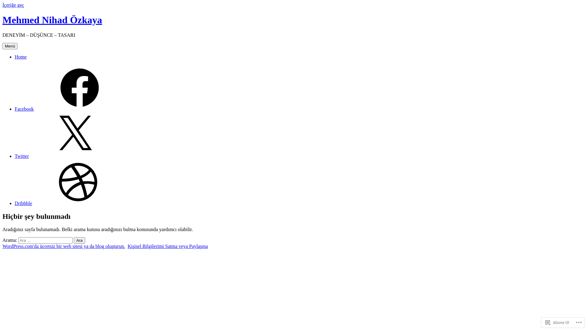 website screenshot of https://nihadozkaya.com/