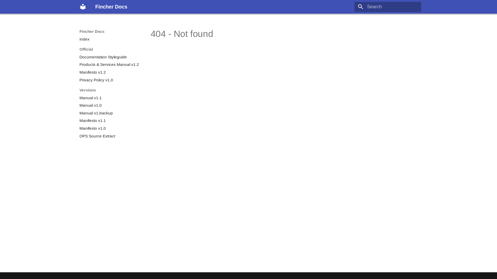 website screenshot of https://fincher-docs.pages.dev/