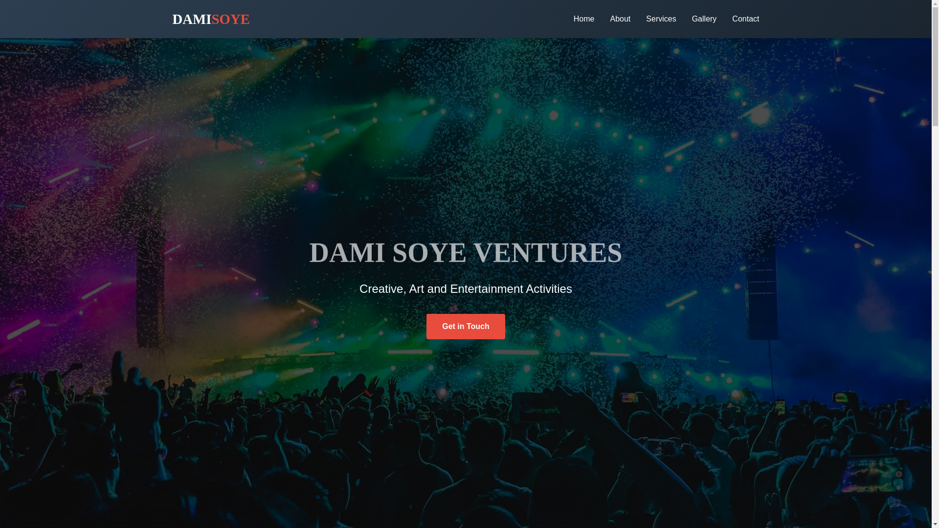 website screenshot of https://damisoyeventures.shop/