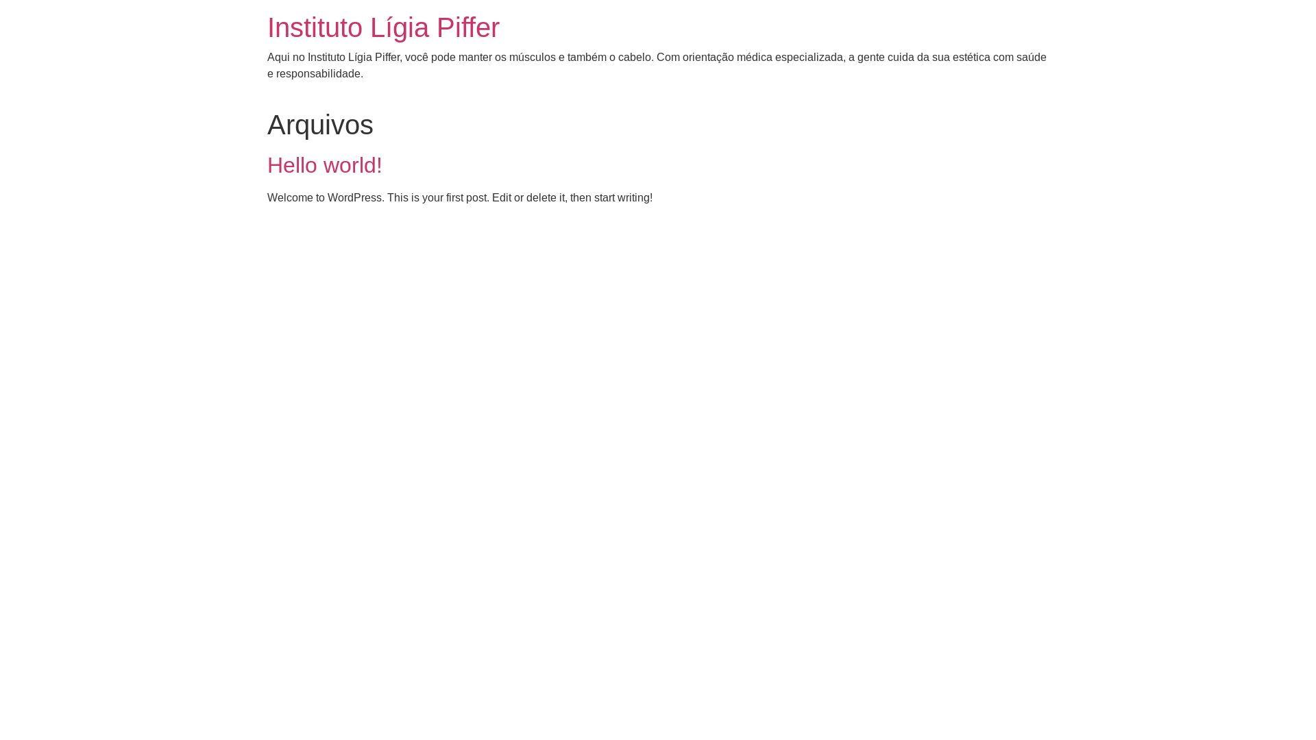 website screenshot of https://institutoligiapiffer.com.br/