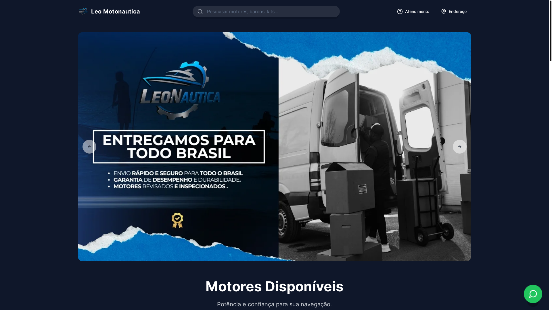 website screenshot of https://leomotonautica.com/