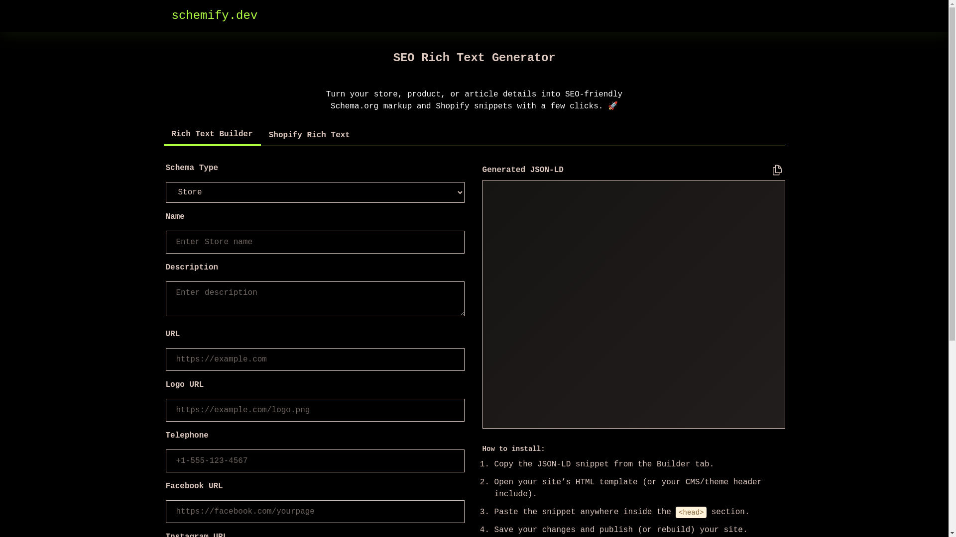 website screenshot of https://schemify.pages.dev/