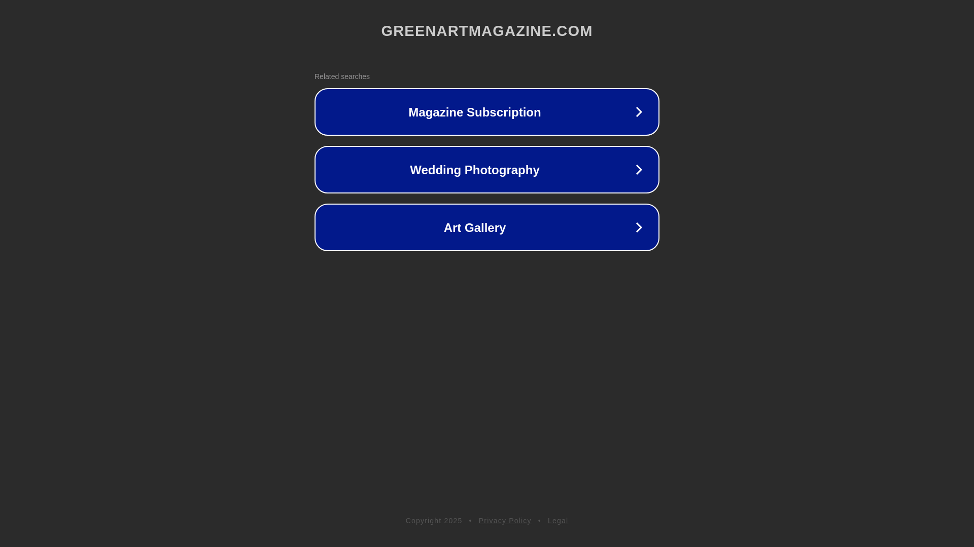 website screenshot of https://greenartmagazine.com/