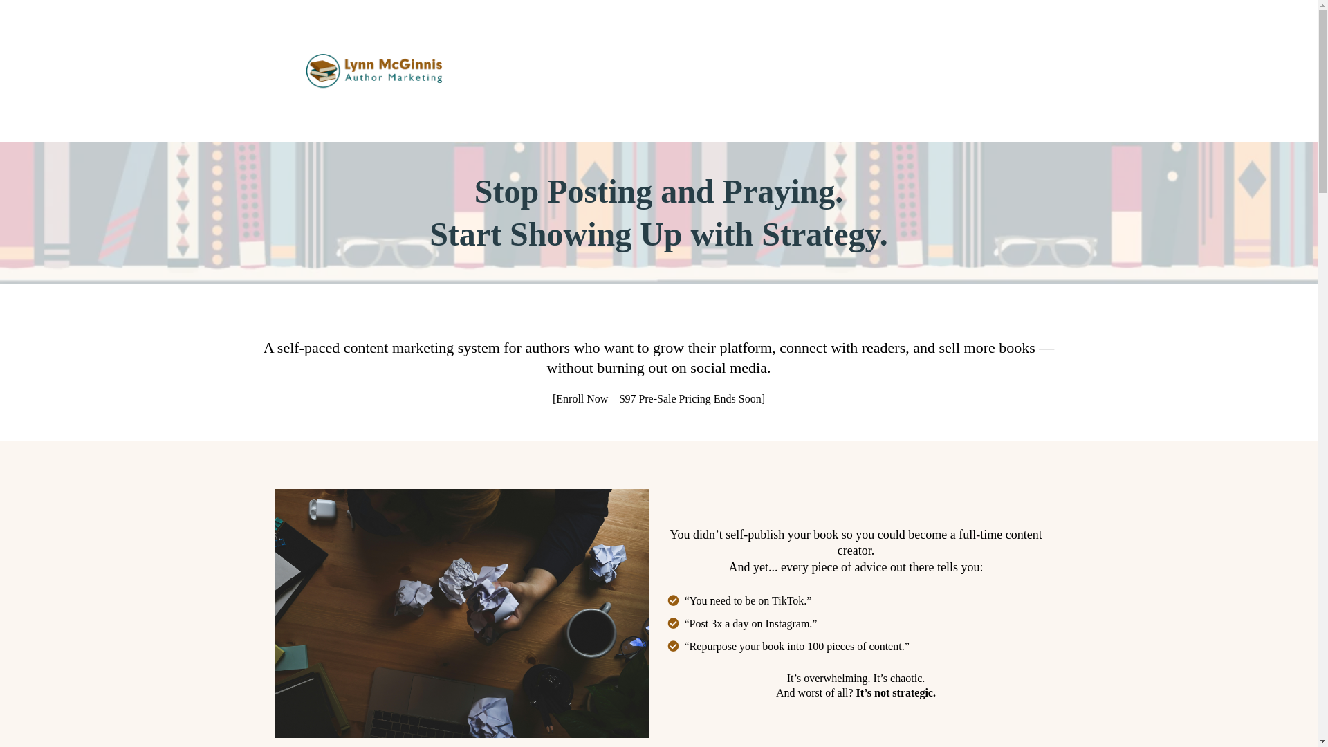 website screenshot of https://authorgetvisible.co/