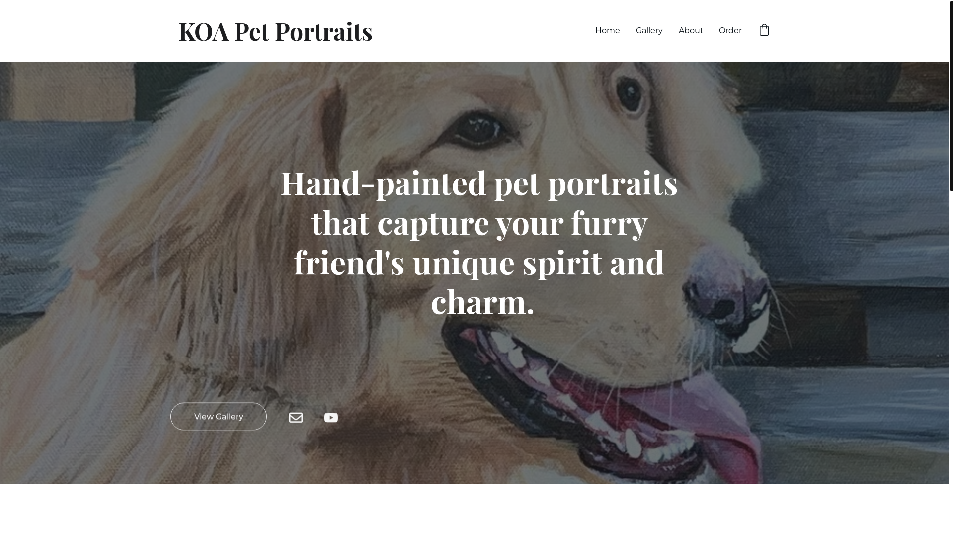 website screenshot of https://koapetportraits.com/
