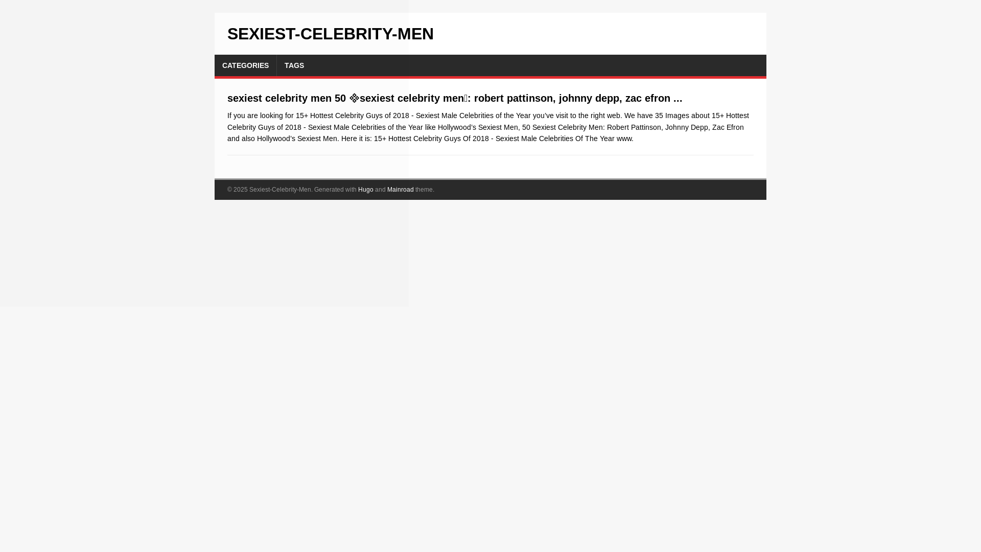 website screenshot of https://sexiest-celebrity-men.pages.dev/