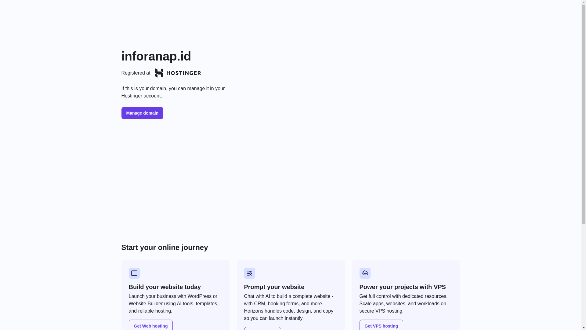 website screenshot of https://inforanap.id/