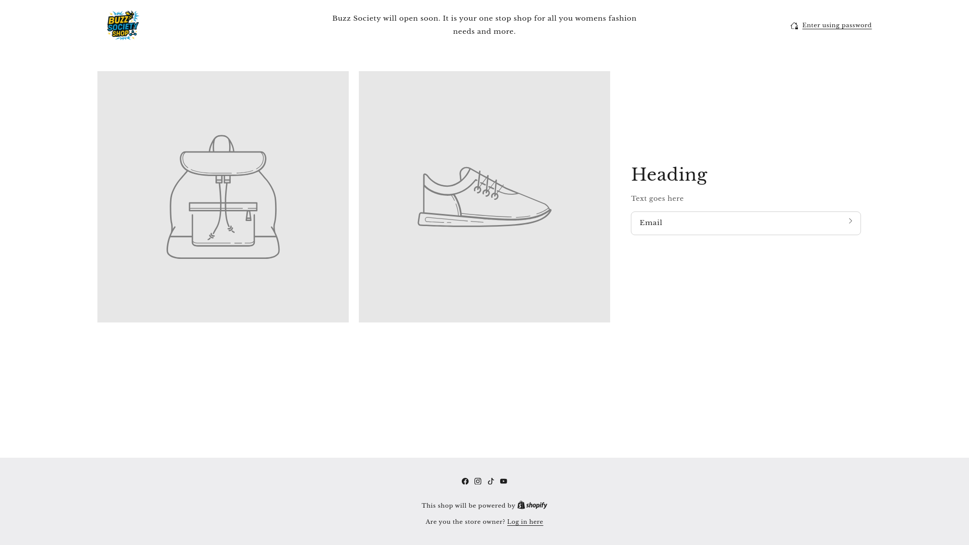 website screenshot of https://buzzsocietyshop.com/