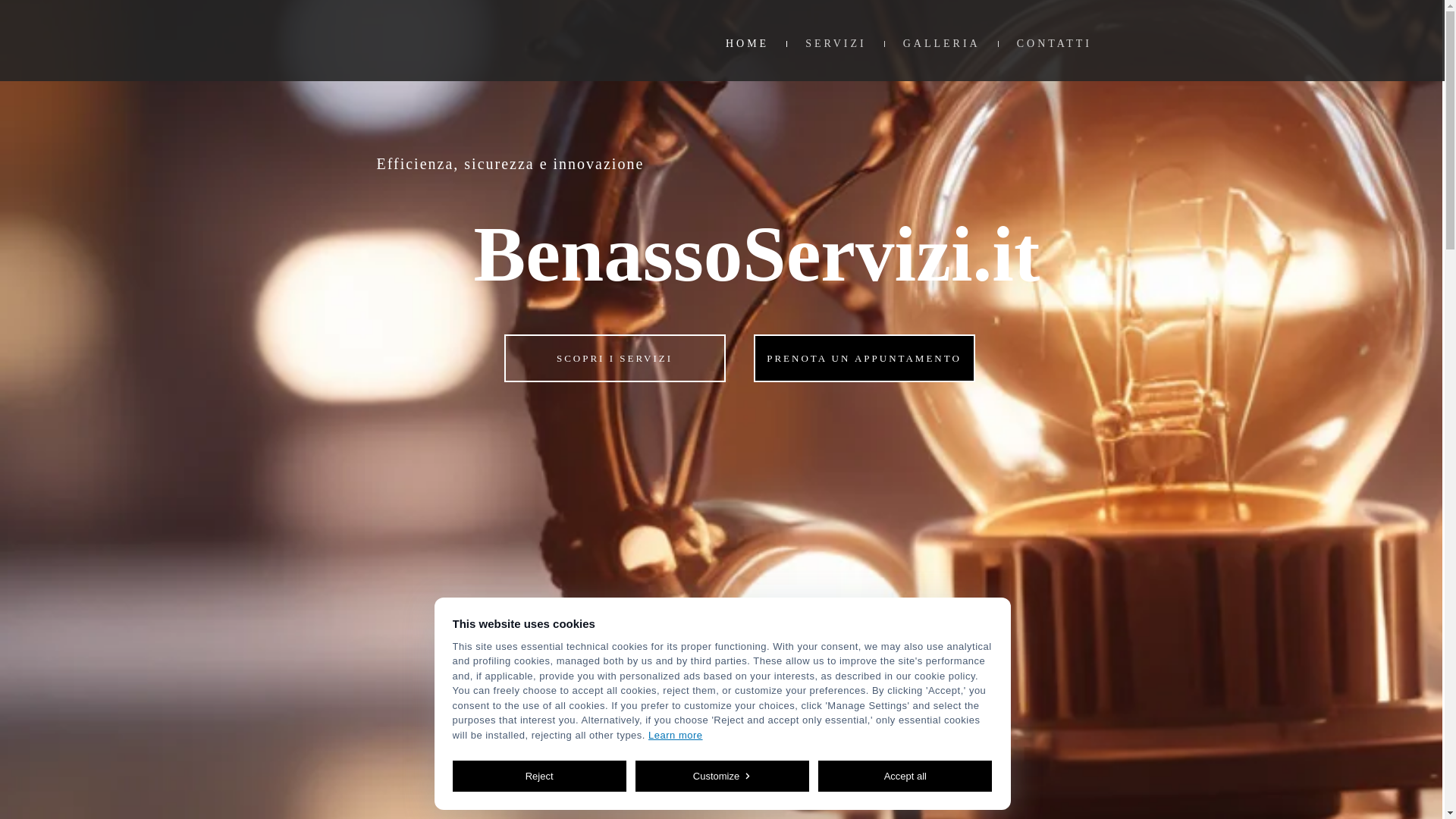 website screenshot of https://benassoservizi.com/